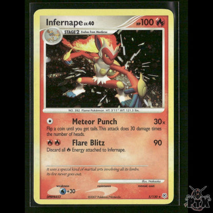 Infernape Holo 5/130 Diamond and Pearl NM/LP Pokemon