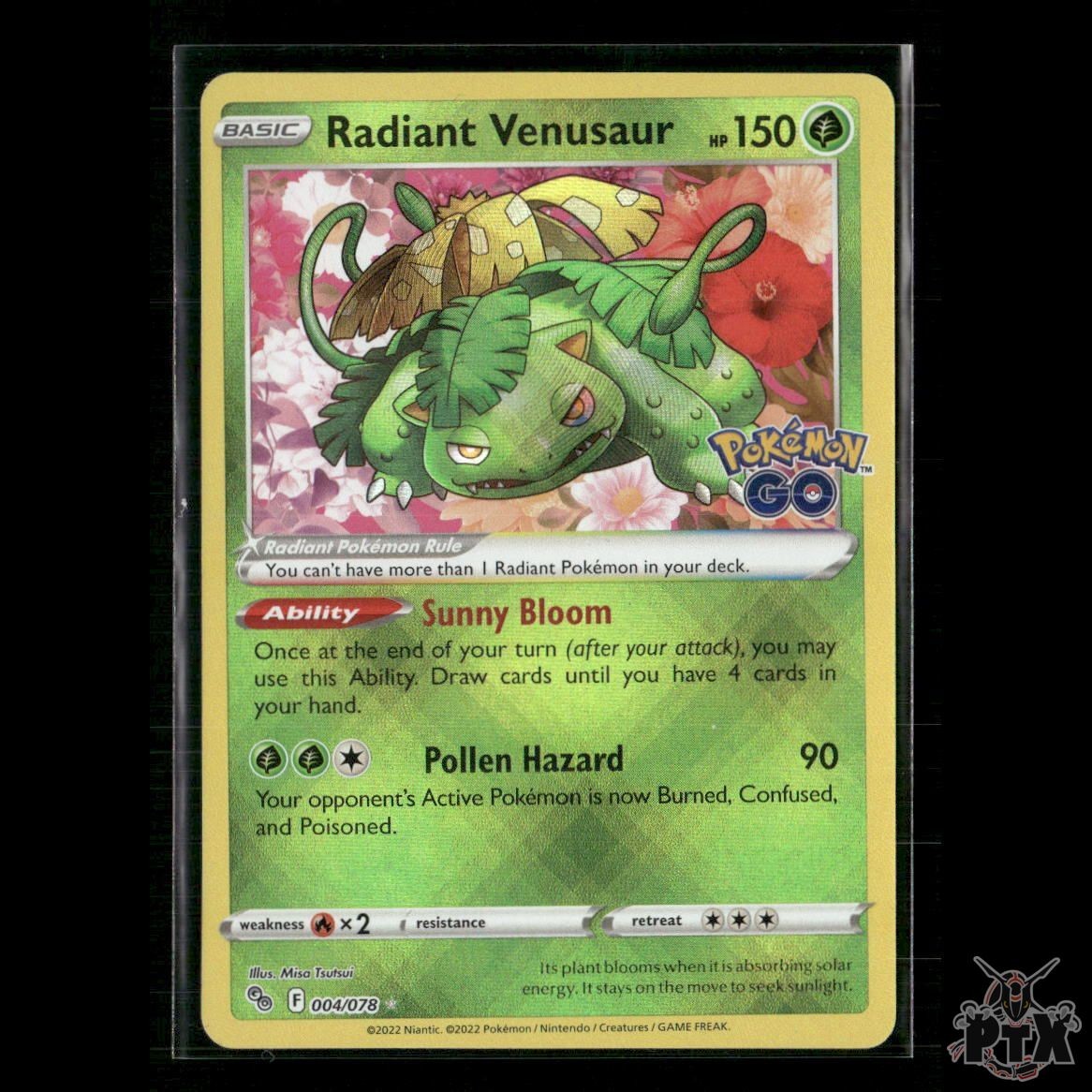Radiant Venusaur 004/078 Pokemon GO NM Pokemon