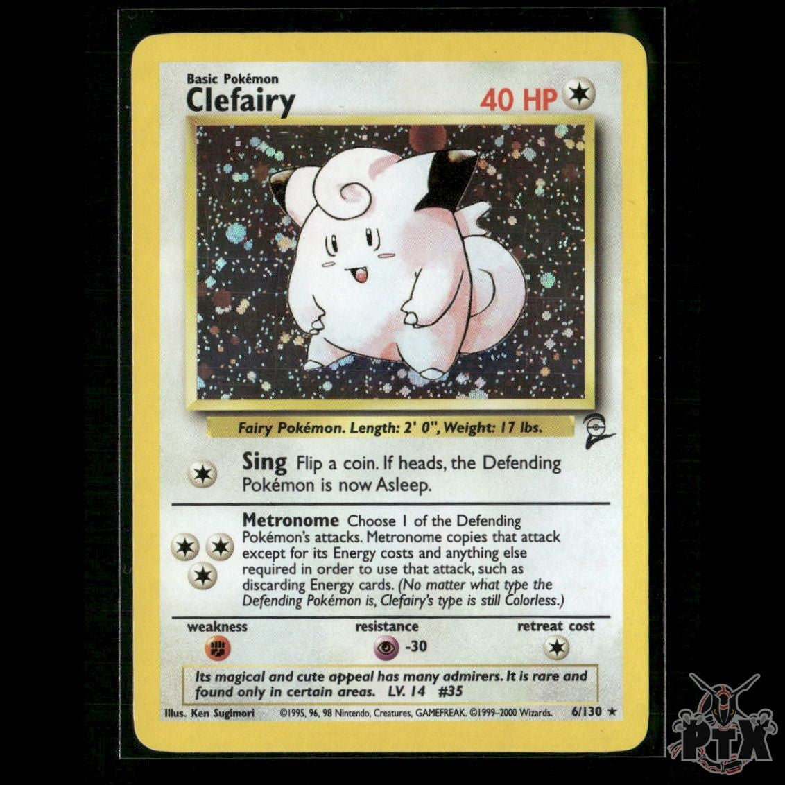 Clefairy Holo 6/130 Base Set 2 LP Pokemon