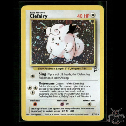 Clefairy Holo 6/130 Base Set 2 LP Pokemon