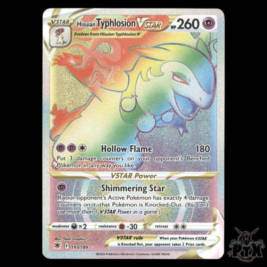 Hisuian Typhlosion Vstar #193/189 Astral Radiance NM/Near Mint Pokemon 2022