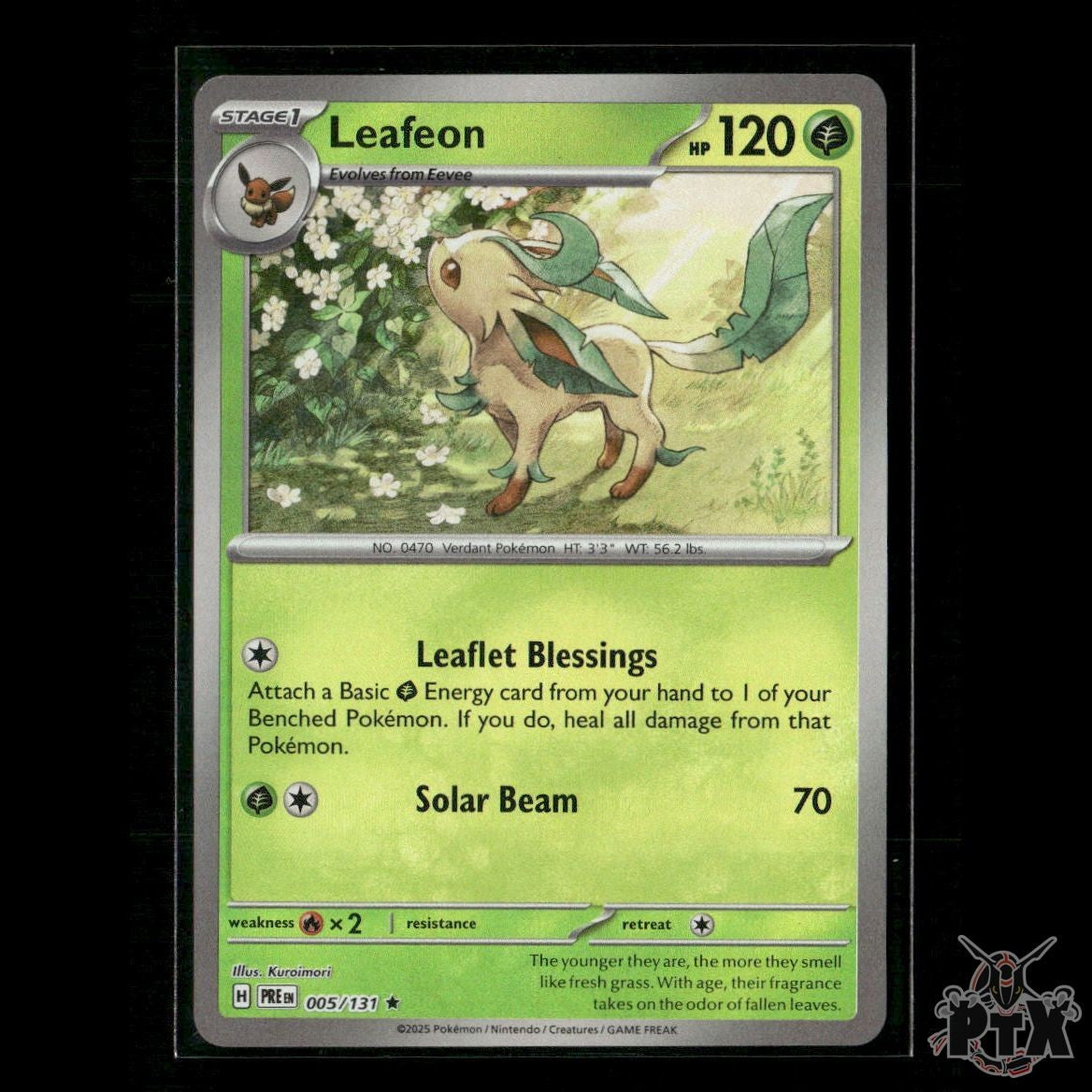 Leafeon (Master Ball Pattern) 005/131 SV: Prismatic Evolutions NM Pokemon