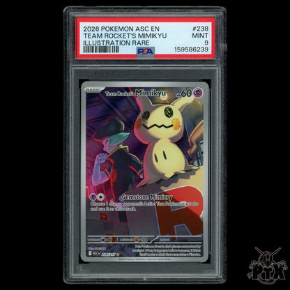 Team Rocket's Mimikyu 238/217 PSA 9 Ascended Heroes Pokemon 2026