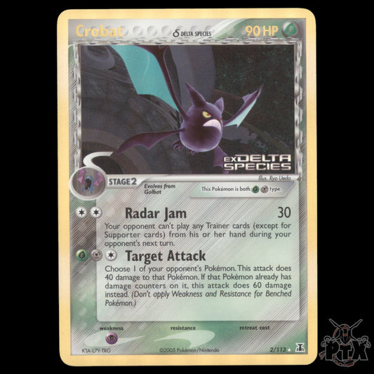 Crobat Reverse Holo #2/113 EX Delta Species NM/LP Pokemon 2005