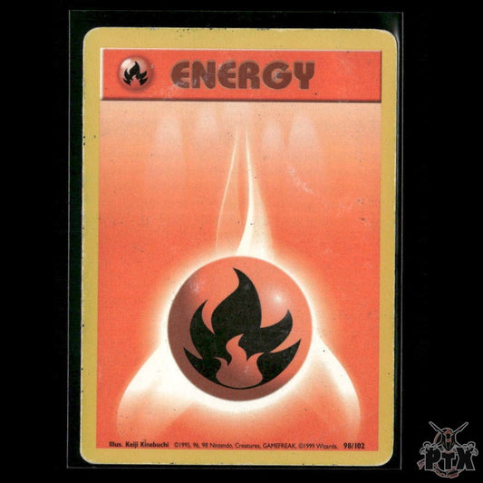 Fire Energy 98/102 Base Set HP Pokemon