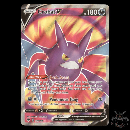 Crobat V #182/189 Darkness Ablaze NM/Near Mint Pokemon 2020