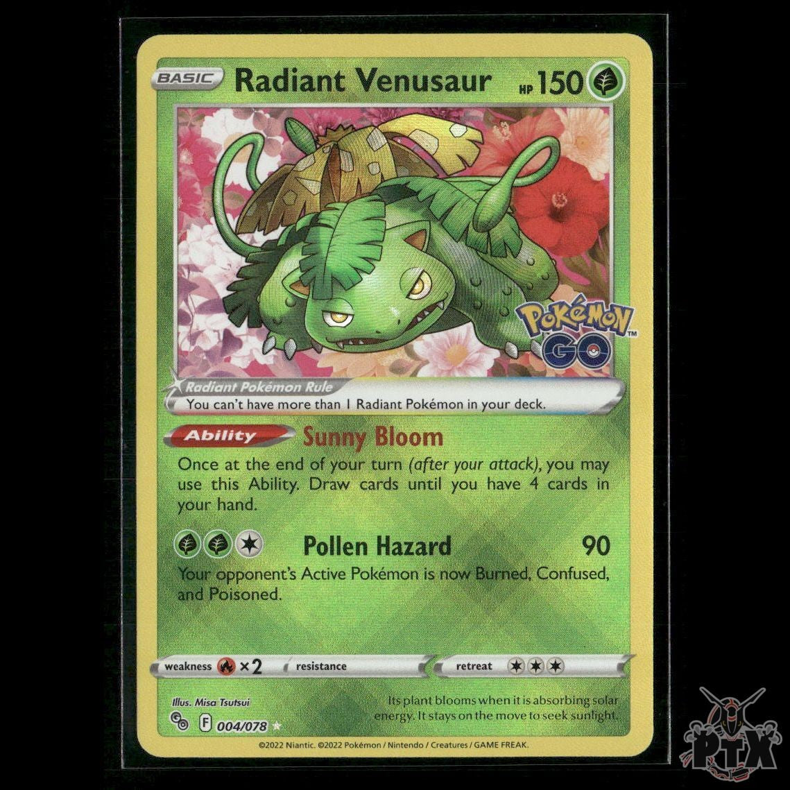 Radiant Venusaur 004/078 Pokemon GO NM Pokemon