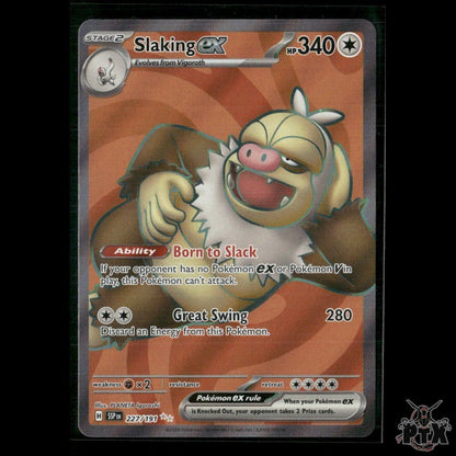 Slaking ex 227/191 SV08: Surging Sparks NM Pokemon