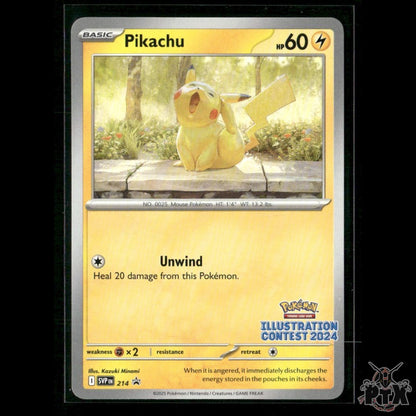 Pikachu (Illustration Contest 2024) 214 SV: Scarlet & Violet Promo NM Pokemon