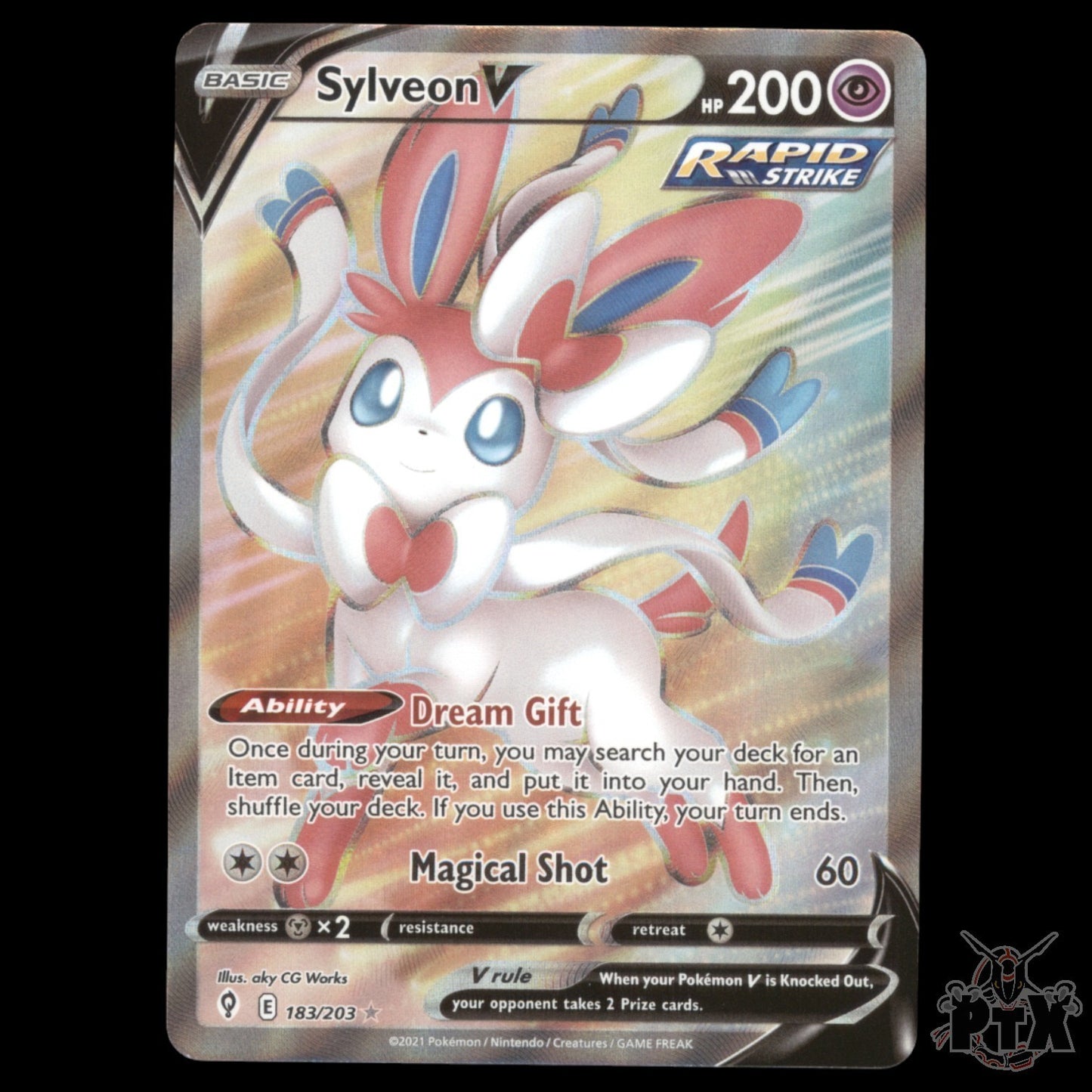 Sylveon V #183/203 Evolving Skies NM/Near Mint Pokemon 2021