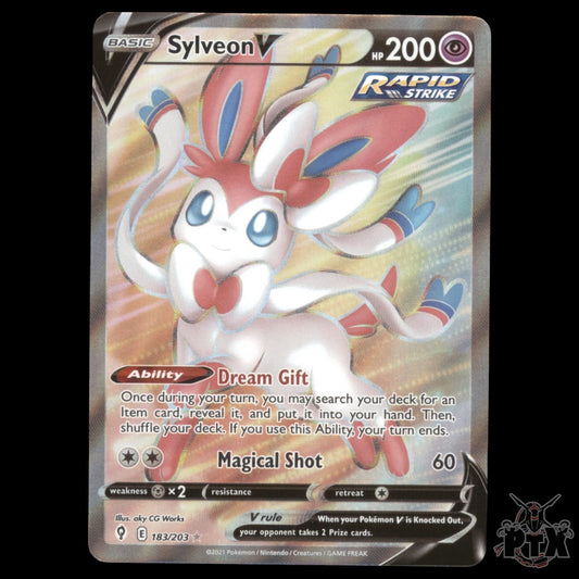 Sylveon V #183/203 Evolving Skies NM/Near Mint Pokemon 2021