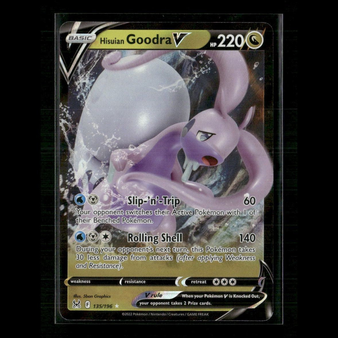 Hisuian Goodra V 135/196 SWSH11: Lost Origin NM Pokemon