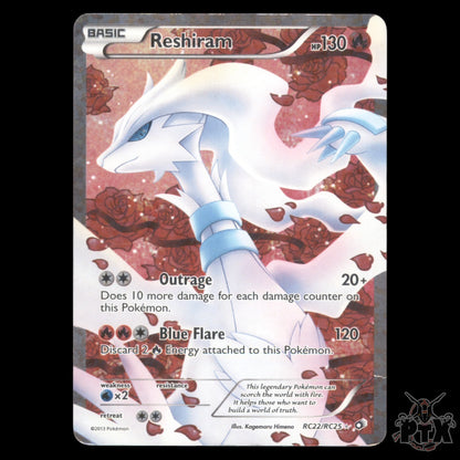 Reshiram #RC22/RC25 Legendary Treasures MP/Moderatly Played Pokemon 2013