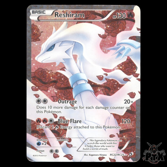 Reshiram #RC22/RC25 Legendary Treasures MP/Moderatly Played Pokemon 2013