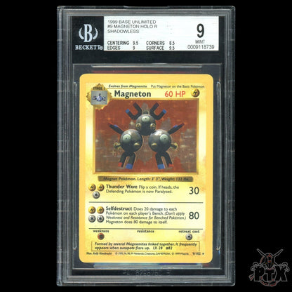 Magneton Holo Shadowless #9/102 BGS 9 Base Set Pokemon 1999