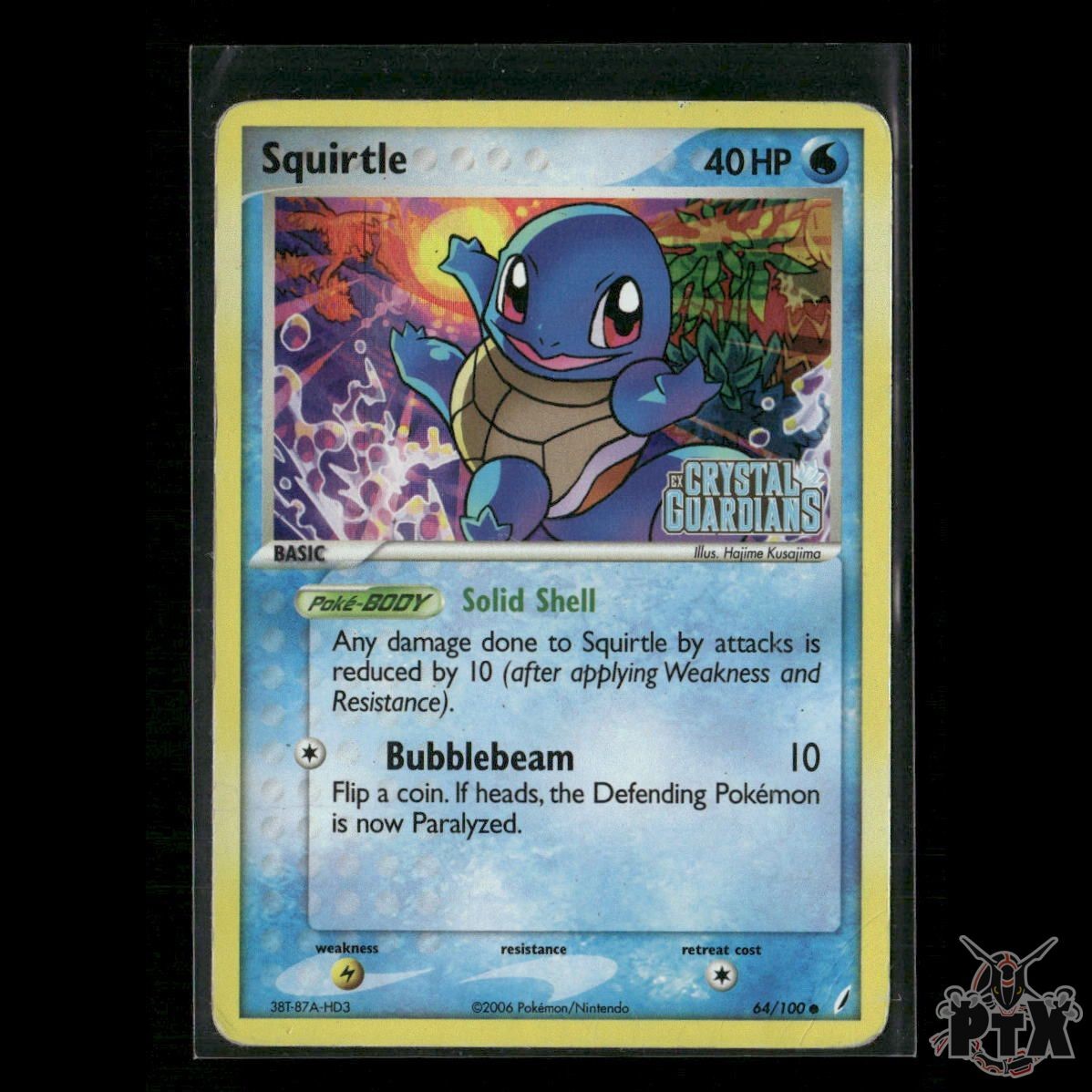Squirtle Reverse Holo 64/100 EX Crystal Guardians HP Pokemon