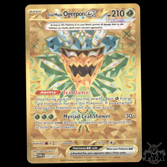 Ogerpon ex #221/167 Twilight Masquerade NM/Near Mint Pokemon 2024