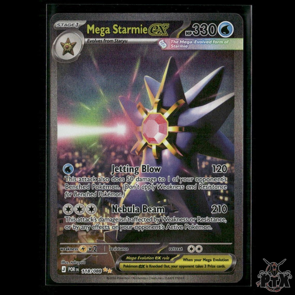 Mega Starmie ex 118/088 ME03: Perfect Order NM Pokemon
