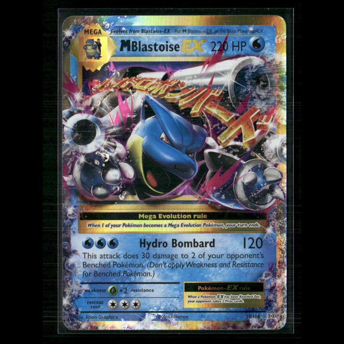 M Blastoise EX 22/108 XY - Evolutions NM Pokemon