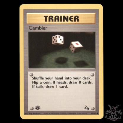 Gambler #60/62 1st Edition Fossil NM/Near Mint Pokemon 1999