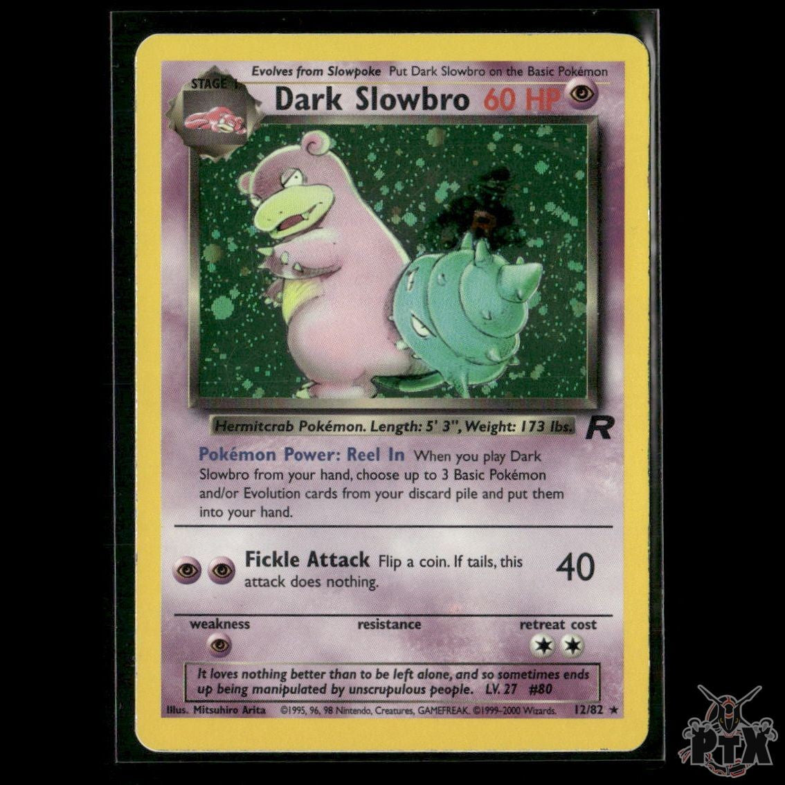 Dark Slowbro Holo 12/82 Team Rocket LP Pokemon