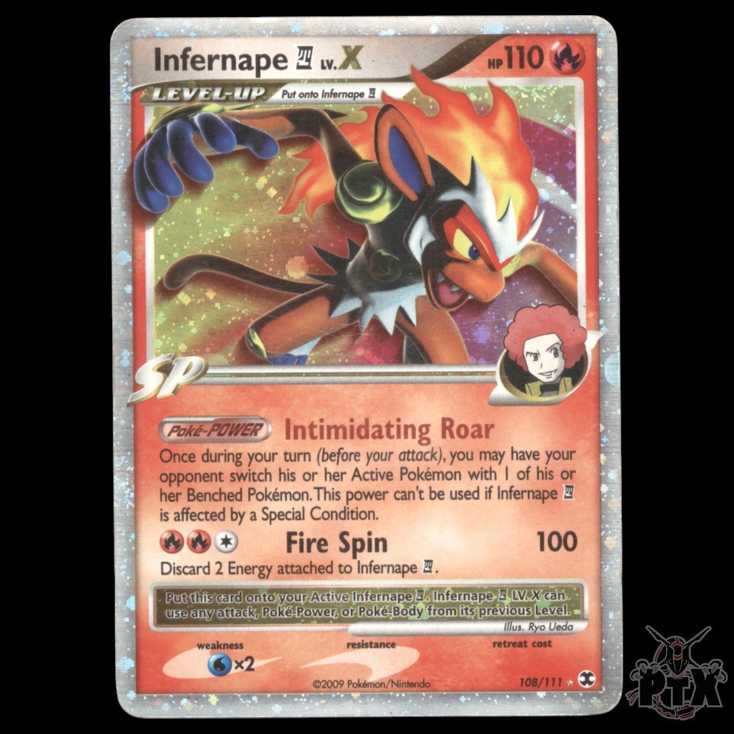 Infernape LV. X #108/111 Rising Rivals MP/Moderatly Played Pokemon 2009