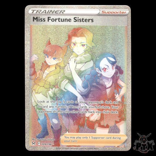 Miss Fortune Sisters #209/196 Lost Origin NM/Near Mint Pokemon 2022