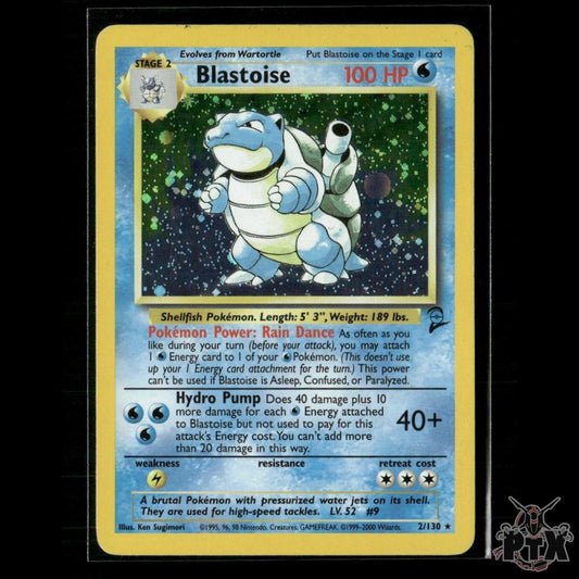 Blastoise Holo 2/130 Base Set 2 MP Pokemon