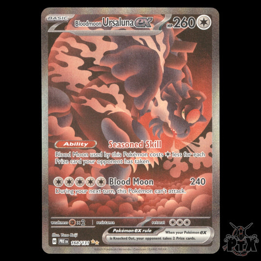 Bloodmoon Ursaluna ex #168/131 Primsatic Evolutions NM/Near Mint Pokemon 2025