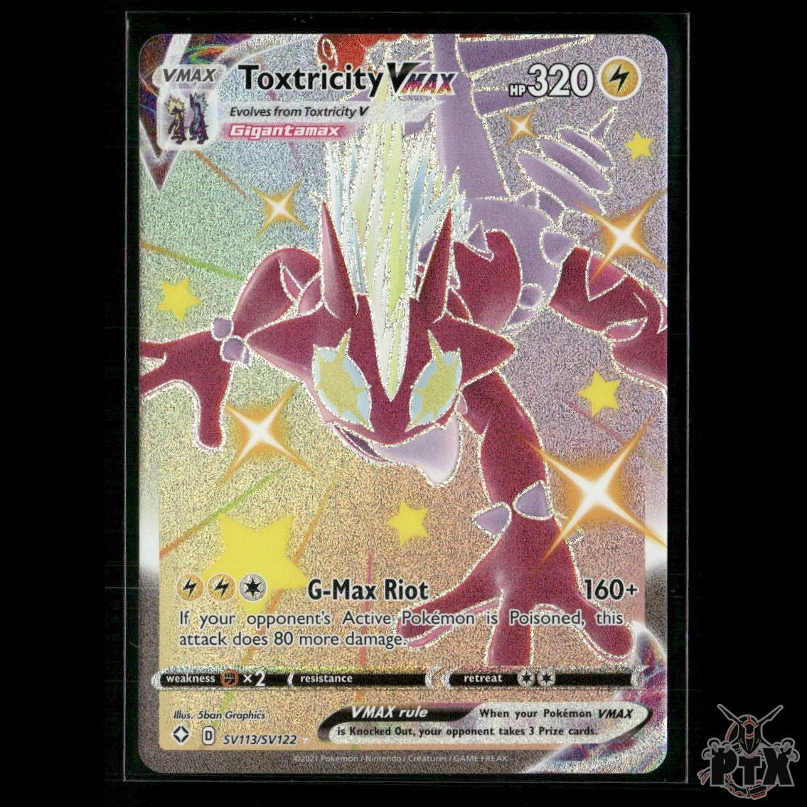 Toxtricity VMAX SV113/SV122 Shining Fates: Shiny Vault NM Pokemon