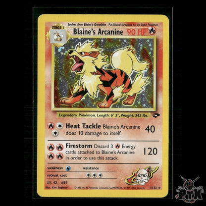 Blaine's Arcanine Holo 1/132 Gym Challenge NM Pokemon