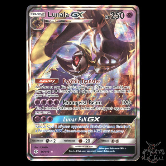 Lunala gx #66/149 Sun & Moon Base Set NM/Near Mint Pokemon 2016
