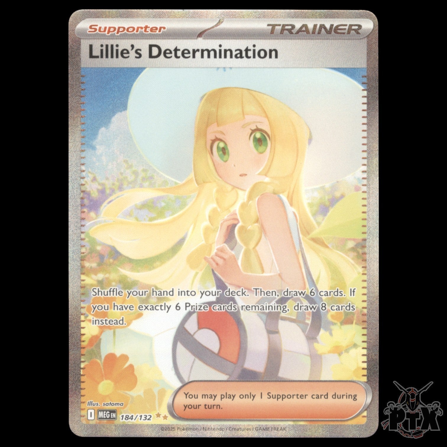 Lillie's Determination #184/132 Mega Evolution NM/Near Mint Pokemon 2025