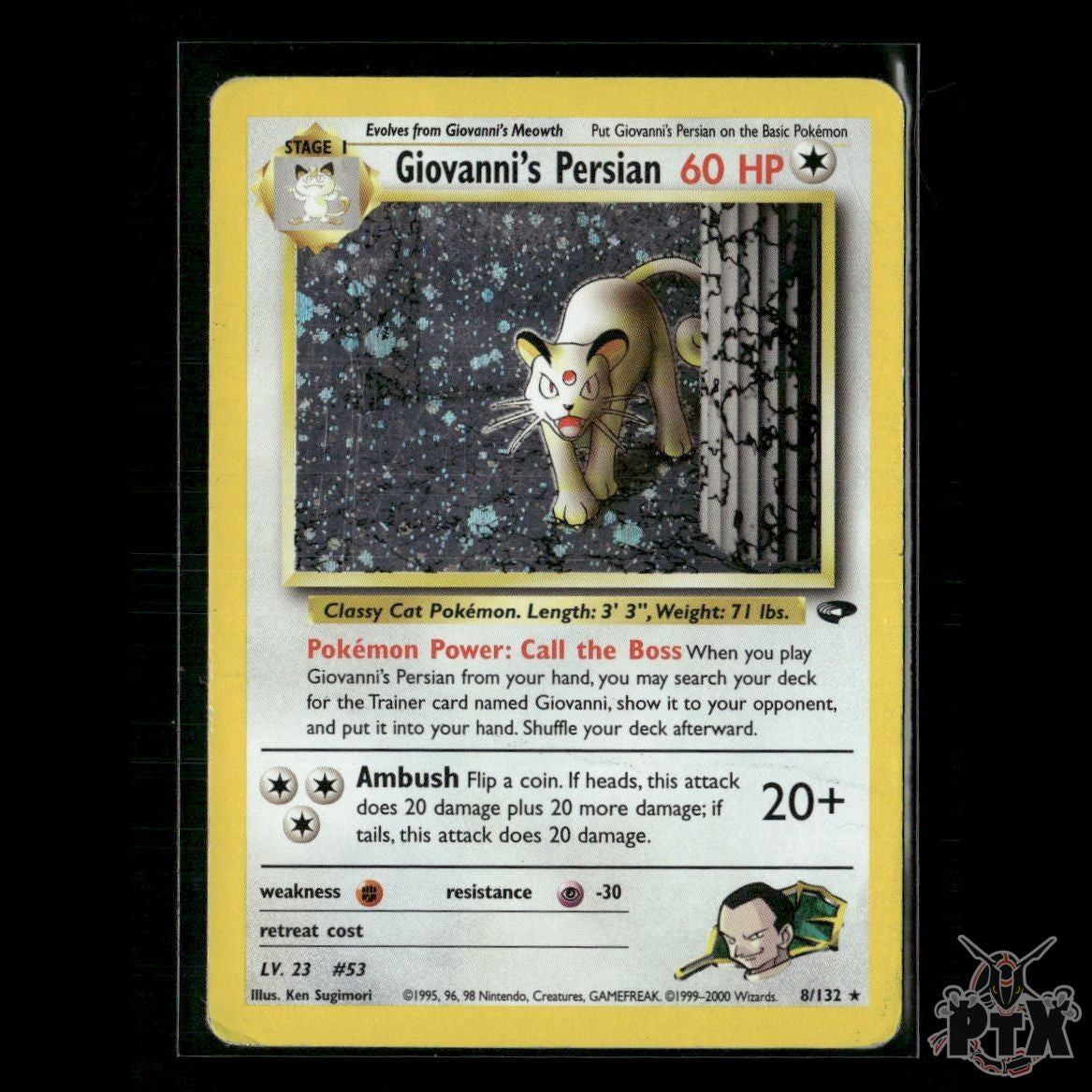Giovanni's Persian Holo 8/132 Gym Challenge NM Pokemon