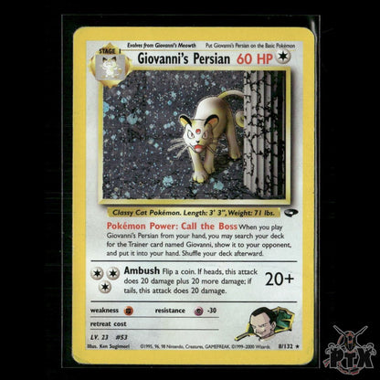 Giovanni's Persian Holo 8/132 Gym Challenge NM Pokemon