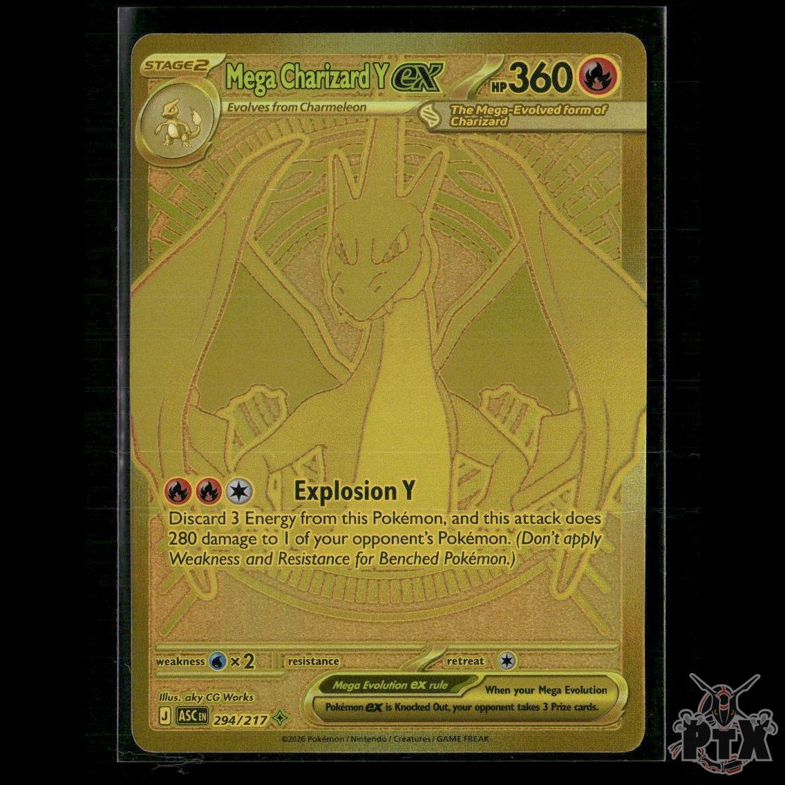 Mega Charizard Y ex 294/217 ME: Ascended Heroes NM Pokemon