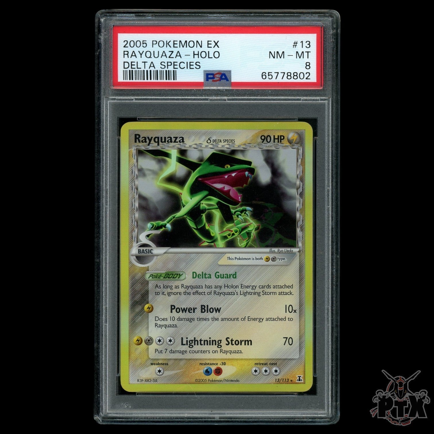 Rayquaza Holo #13/113 PSA 8 Delta Species Pokemon 2005