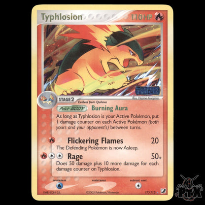 Typhlosion Reverse Holo #17/115 EX Unseen Forces NM/LP Pokemon 2005