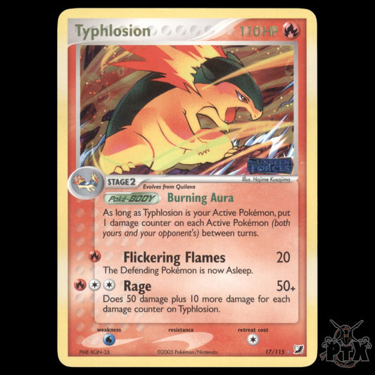 Typhlosion Reverse Holo #17/115 EX Unseen Forces NM/LP Pokemon 2005