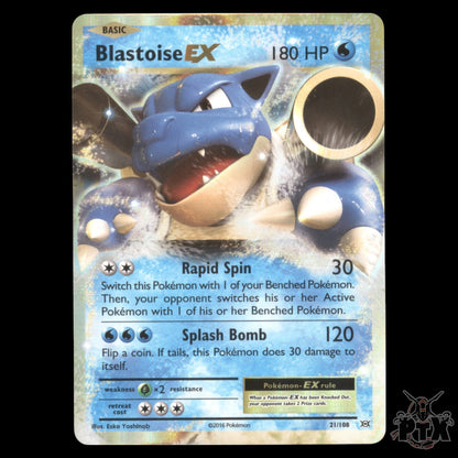 Blastoise EX #21/108 Evolutions VLP/ Very Lightly Played Pokemon 2016