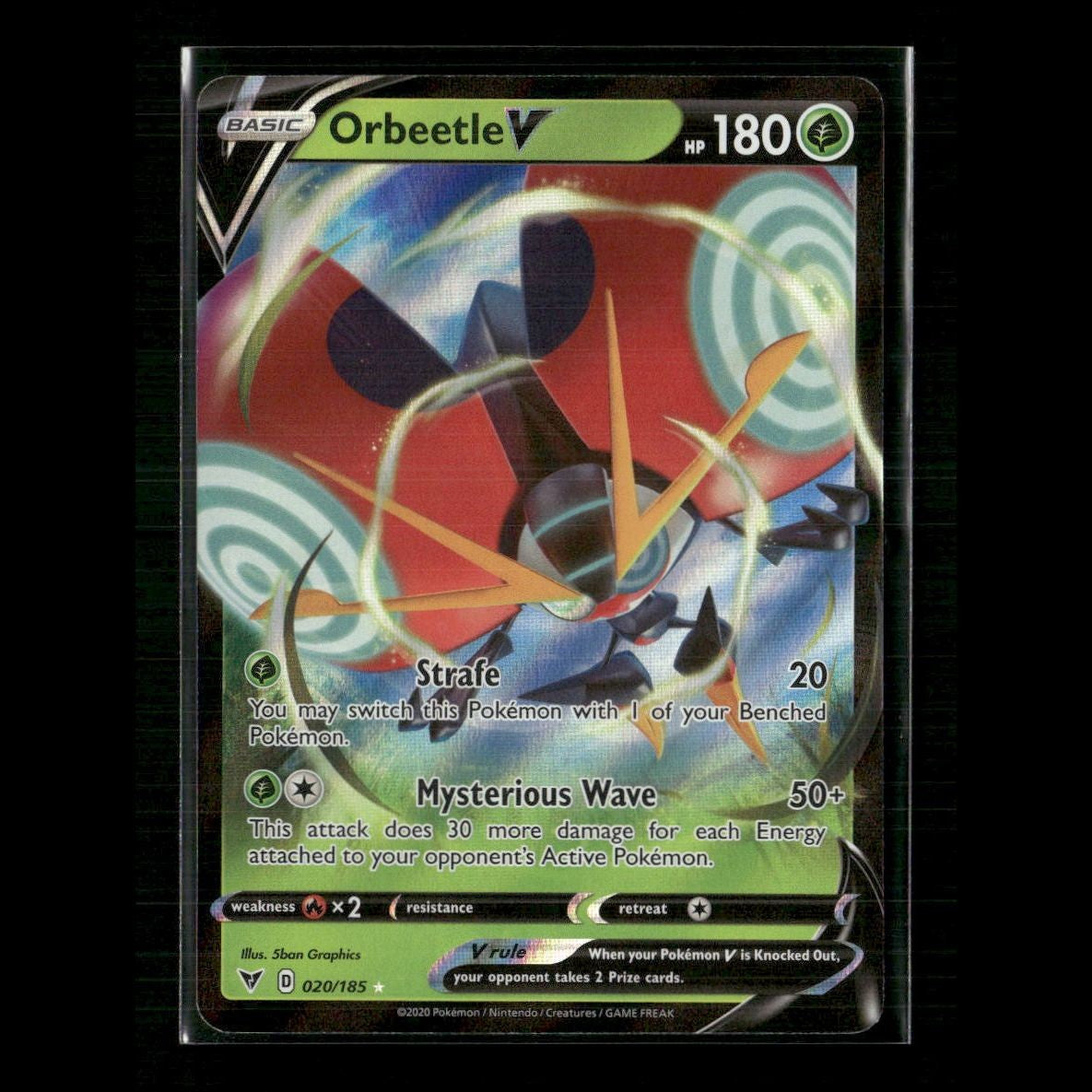 Orbeetle V 020/185 SWSH04: Vivid Voltage NM Pokemon