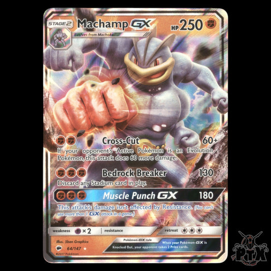 Machamp gx #64/147 Burning Shadows NM/Near Mint Pokemon 2017