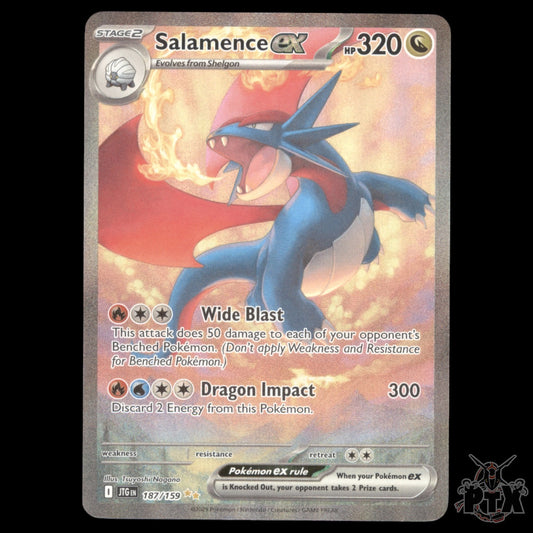 Salamence ex #187/159 Journey Together NM/Near Mint Pokemon 2025