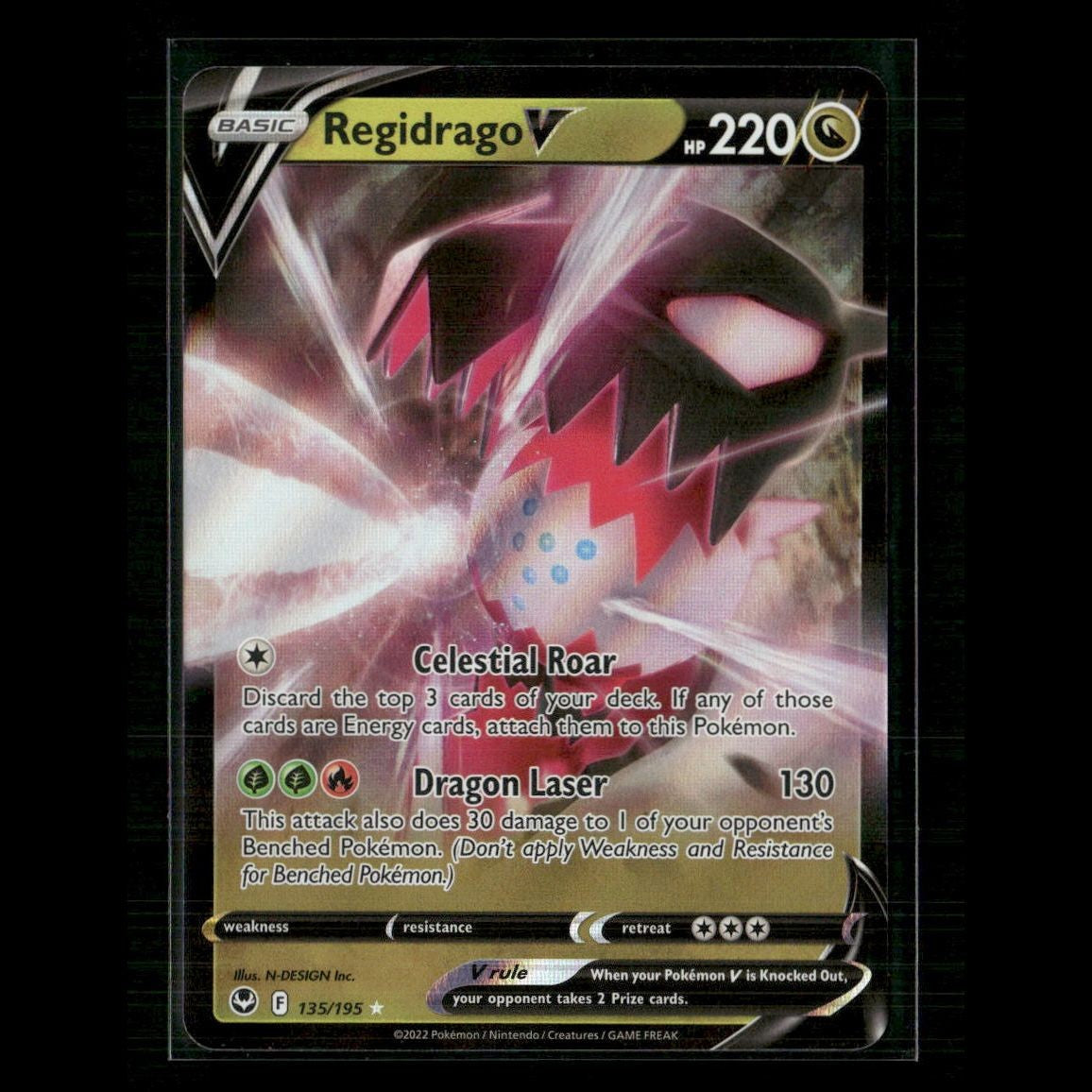Regidrago V 135/195 SWSH12: Silver Tempest NM Pokemon