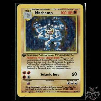 Machamp Holo 8/102 1st Edition Deck Exclusives HP Pokemon