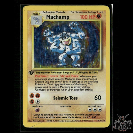 Machamp Holo 8/102 1st Edition Deck Exclusives HP Pokemon