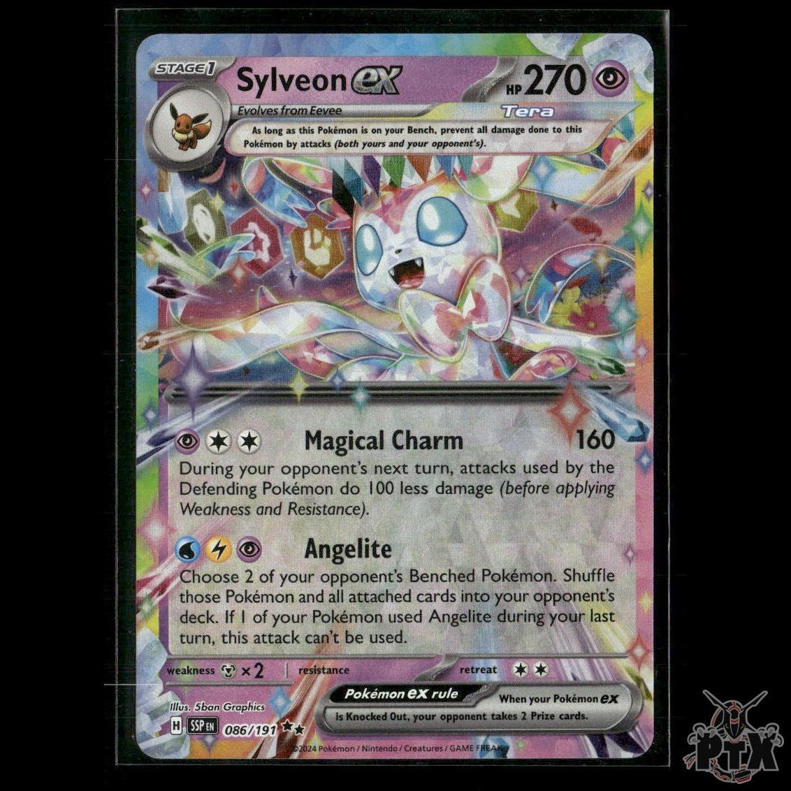 Sylveon ex 086/191 SV08: Surging Sparks NM Pokemon