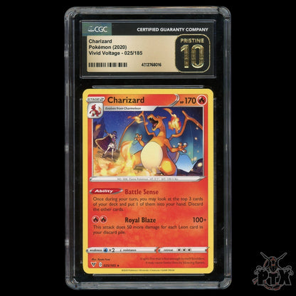 Charizard #025/185 CGC 10 Pristine Vivid Voltage Pokemon 2020