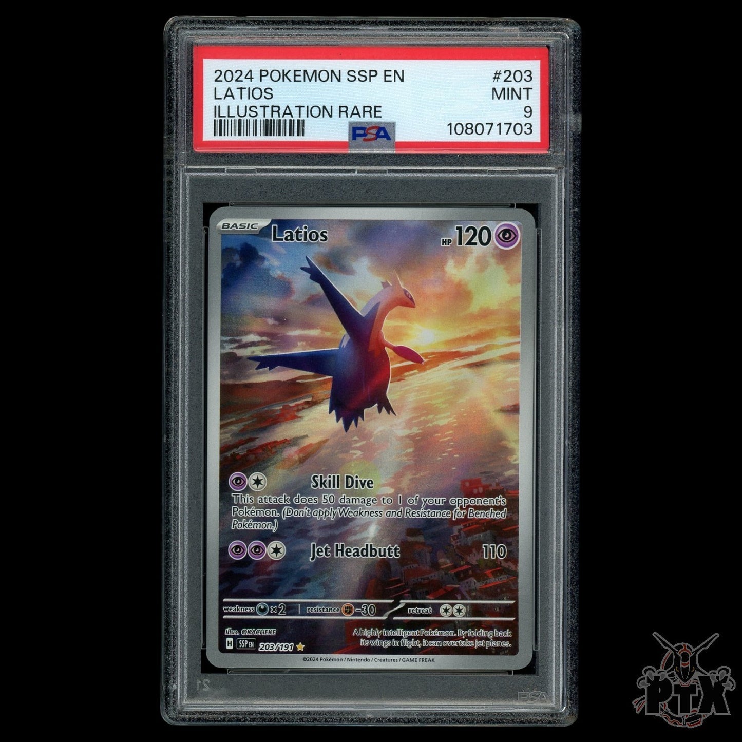 Latios #203/191 PSA 9 Surging Sparks Pokemon 2024