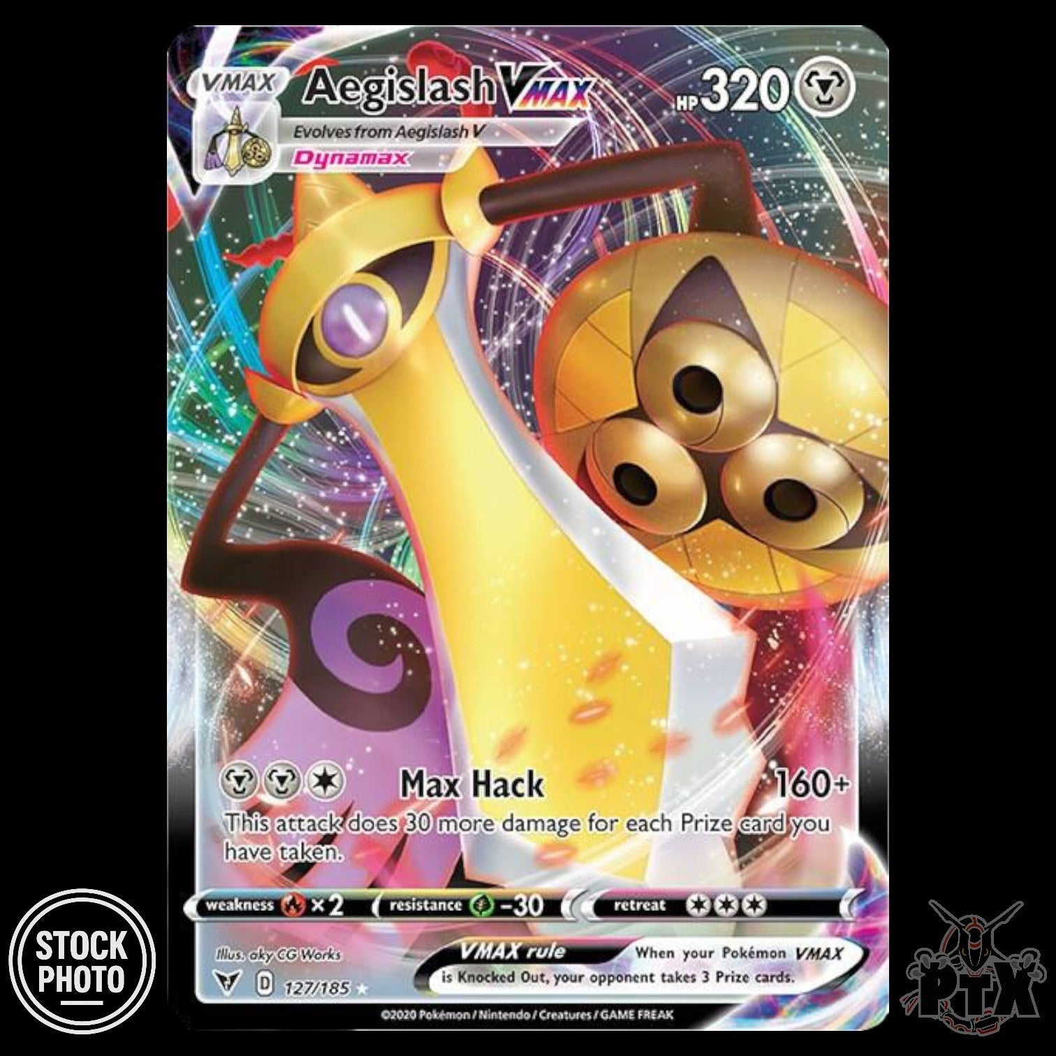 Aegislash VMAX #127/185 Vivid Voltage NM/Near Mint Pokemon 2020